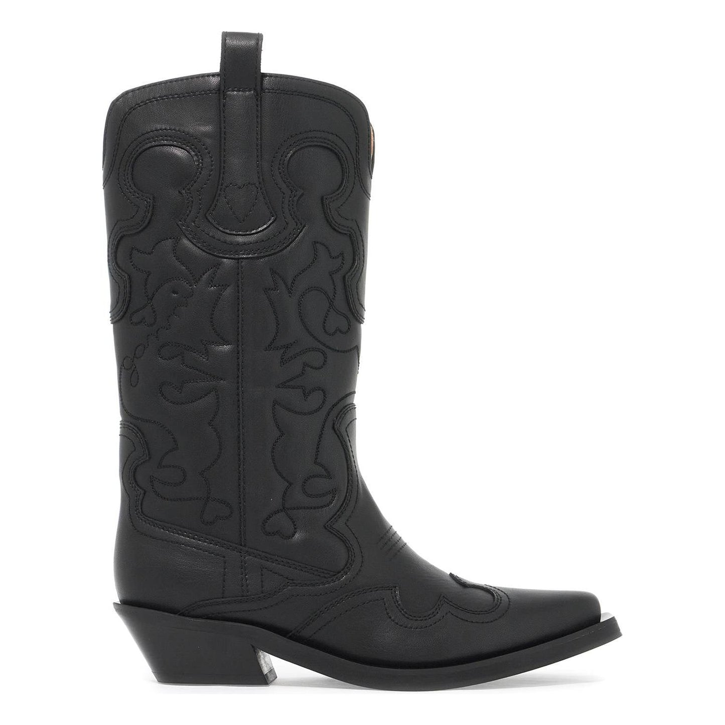 Ganni embroidered western boots Boots Ganni