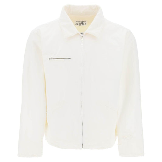 MM6 Maison Margiela distressed cotton canvas jacket