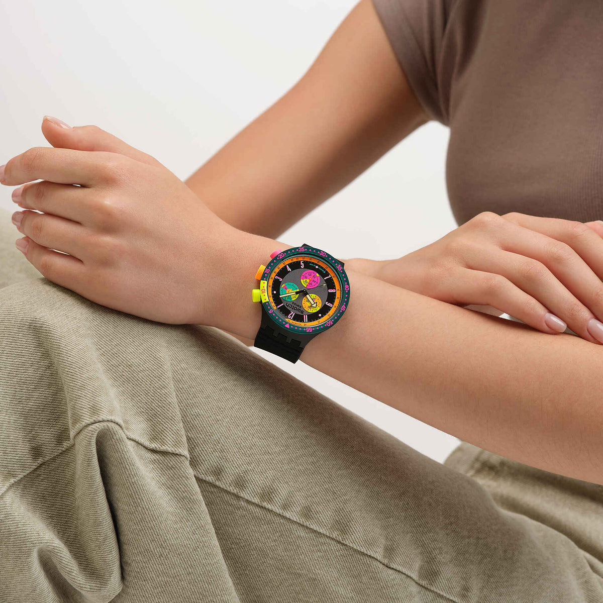 SWATCH Mod. NEON SEPPIA READY STOCKED WATCHES,Wristwatch