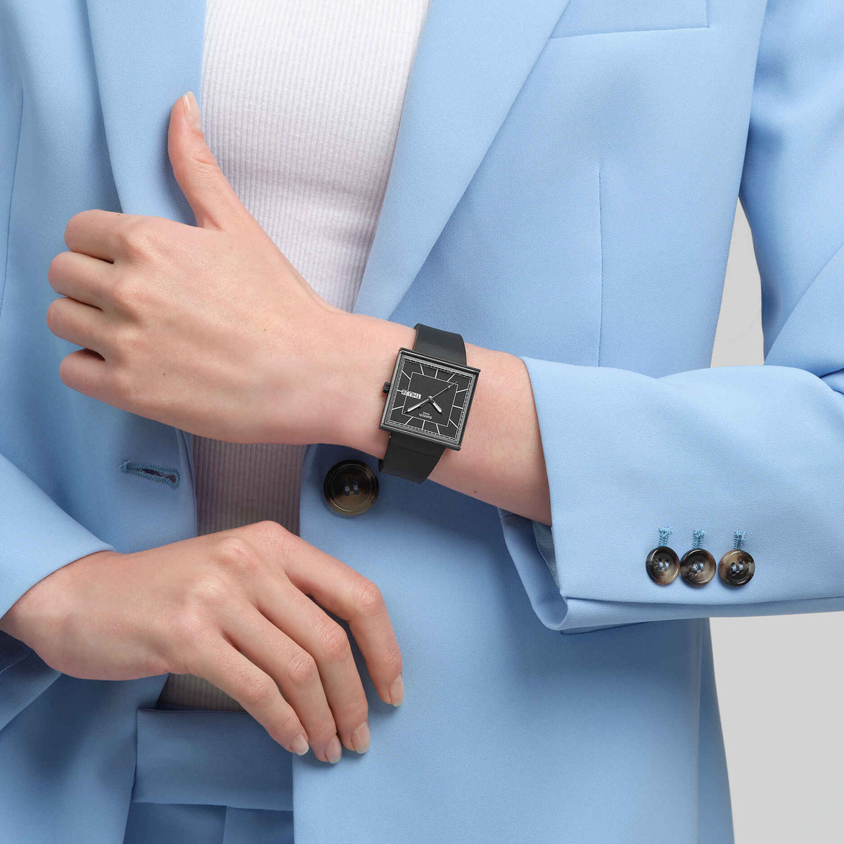 SWATCH Mod. WHAT IF…BLACKAGAIN? READY STOCKED WATCHES,Wristwatch