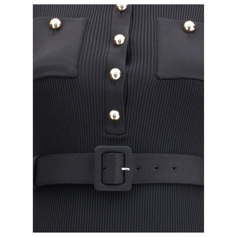 Self-Portrait Black Viscose Casual Dress Self-Portrait