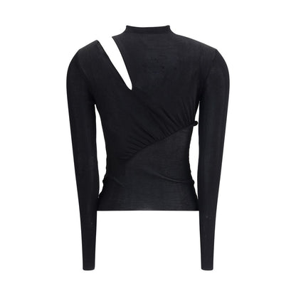 Self-Portrait Black Viscose Top Self-Portrait
