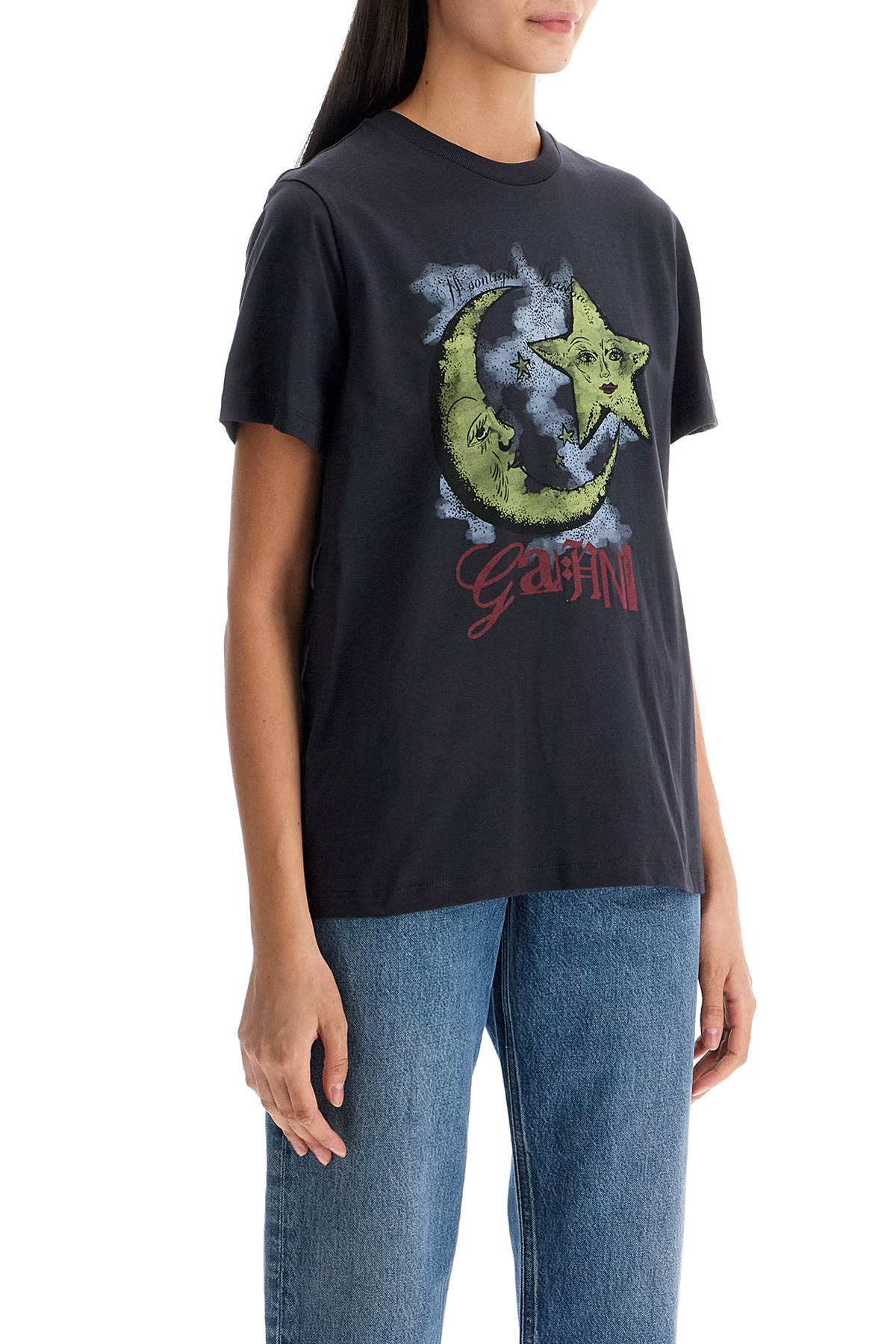 Ganni moonlight print t-shirt