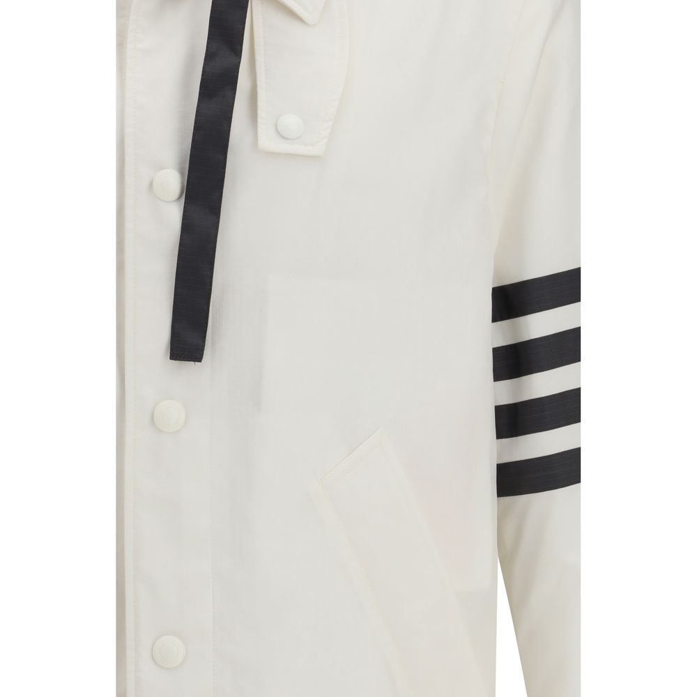 Thom Browne White Polyamide Sweatshirt 1,1728,2,3,4,72470364320,Clothing,Men,New with tags,Sweaters - Clothing,Sweatshirts - Sweaters - Clothing,Thom Browne,White