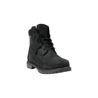 Timberland Black Leather Lace-Up Boots Timberland