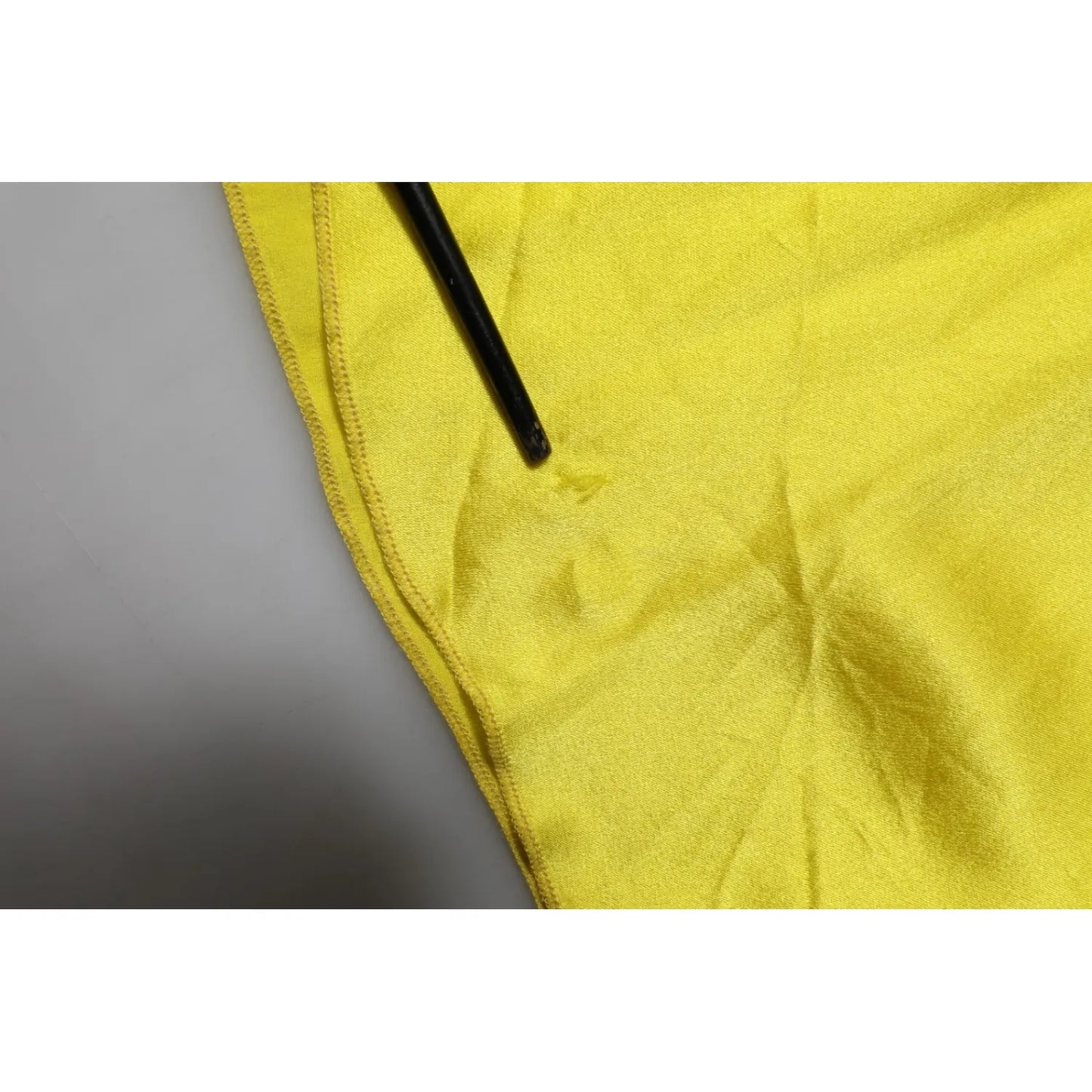 Tonello Yellow Silk Satin Slip Maxi Spaghetti Strap Maxi Dress Tonello