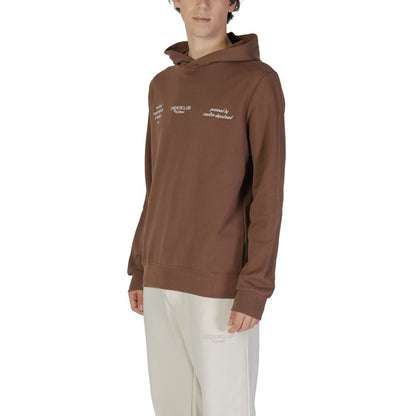 Underclub Brown Cotton Hoodie Underclub