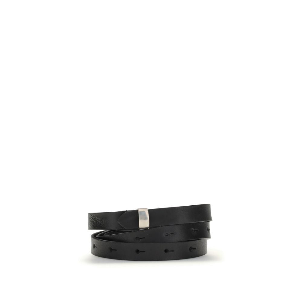 Undercover Black Leather Thin Belt Undercover