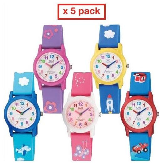 Q&Q FASHION Mod. VR99_PACK 5 KIDS WATCHES / 5 OROLOGI BIMBO WATCHES Q&Q