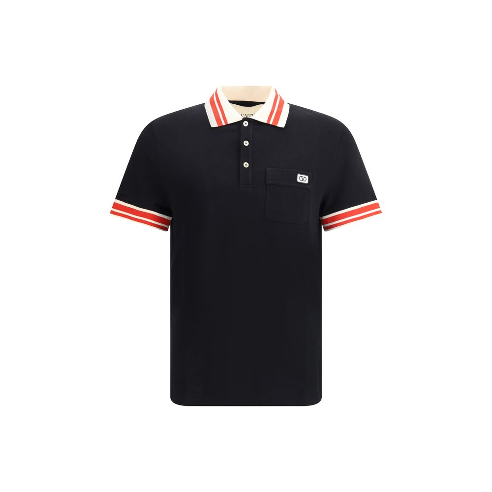 Valentino Black Cotton Polo Shirt Valentino