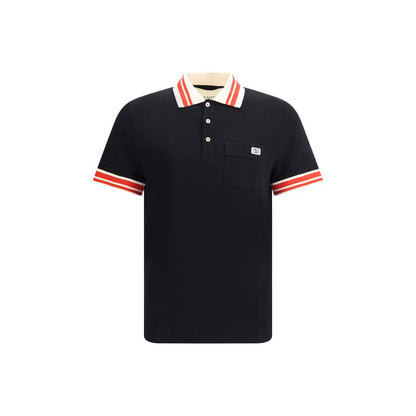 Valentino Black Cotton Polo Shirt Valentino