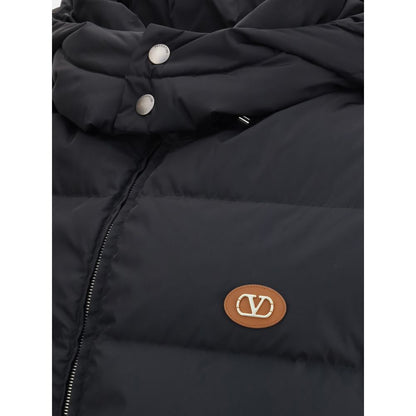 Valentino Black Goose Down Sleveless Jacket Valentino