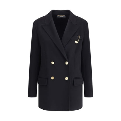 Versace Black Cashmere Coat Versace