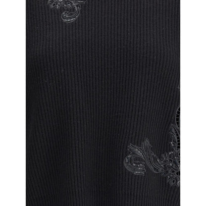 Versace Black Fleece Wool Sweatshirt