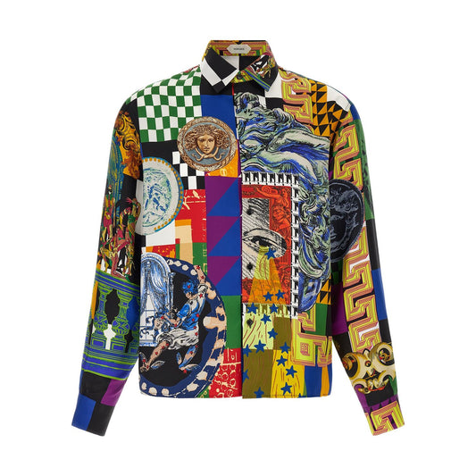 Versace Multicolor Silk Blouse