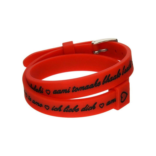 Il MEZZOMETRO Mod. I LOVE YOU SILVER - Bracciale in silicone/silicone bracelet Bracelet IL MEZZOMETRO