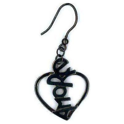 AMBROSINI JEWELS - ORECCHINI ARGENTO 925° cuore finitura brunita lucida AMBROSINI JEWELS