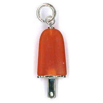 AMBROSINI JEWELS - PENDENTE ARGENTO 925° ghiacciolo finitura bianca pietra arancio medio (29.5x13 mm) AMBROSINI JEWELS