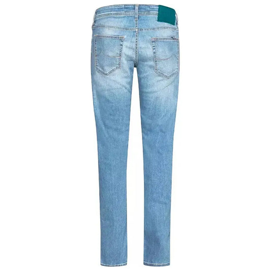 Light Blue Cotton Jeans & Pant Jacob Cohen